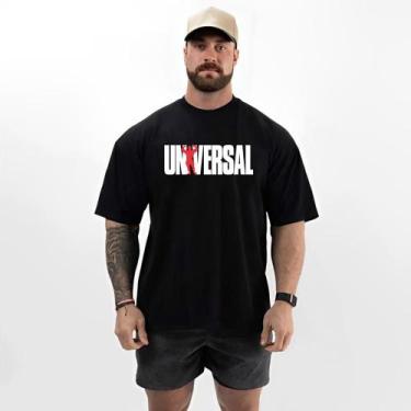 Imagem de Camiseta Masculina Oversized Academia Estampada Fitness - Épico, Preto