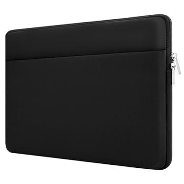 Imagem de HEDUGO Capa para laptop compatível com notebook HP Asus Lenovo de 17 a 17,3 polegadas, capa protetora portátil com bolso frontal à prova de choque acolchoada para laptop de 17 polegadas, preta