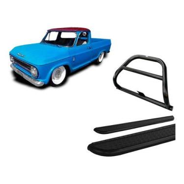 Imagem de Kit Quebra Mato C/ Barra+estribo Chapa Preto C10 - HOZZ