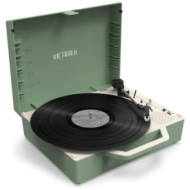 Imagem de Toca Discos 3 Velocidades, Mesa Giratória Bluetooth Acionada por Correia e Radiador de Graves Integrado, Victrola Re Spin, Verde