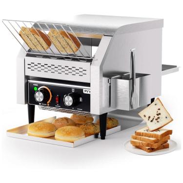 Imagem de Torradeira Elétrica até 300 Torradas por Hora 1300W Aço Inoxidável, 110v, PYY, Prateado
