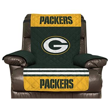 Imagem de Pegasus Sports Protetor de móveis NFL Green Bay Packers com alças elásticas, Recliner, verde escuro