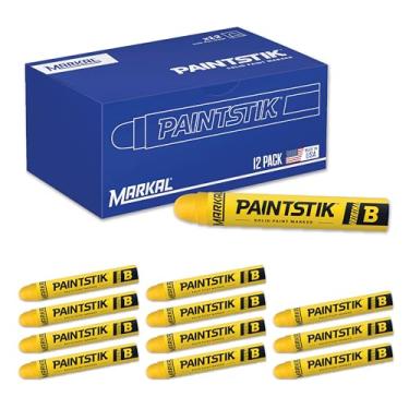Imagem de Markal 80221 B Paintstik Marcador de superfície ambiente de tinta sólida, amarelo, 11/40.6 cm x 4-3/10.2 cm (pacote com 12)