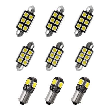 Imagem de 8X-SPEED Kit de lâmpadas de LED 5050 para BMW série 3 E21 1975-1982 320I, usado para interior de carro/cúpula de mapa interno/porta-malas/luzes de licença, etc. (branco)