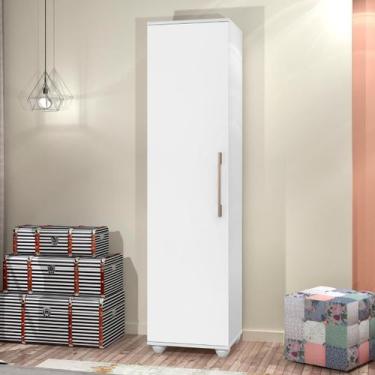 Imagem de Armário Multiuso  Uma Porta Quatro Prateleira Interna Para Lavanderia 