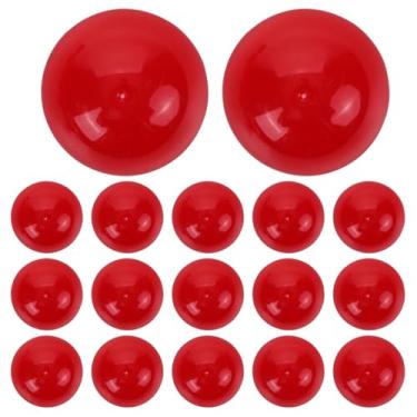 Imagem de Bolas de loteria 25 peças bolas de bolas de bingo sem número bolas de plástico vazadas 40 mm vermelhas