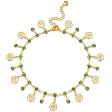 Imagem de Yumikoo Tornozeleira feminina banhada a ouro 18 k, middle, Ouro amarelo, Sem Pedra Preciosa