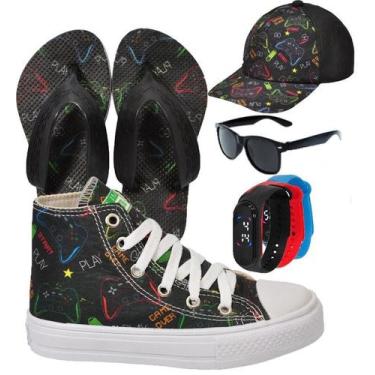 Imagem de Tênis Botinha Infantil Masculino Personagem Aranha/Foguete/Futebol/Gam