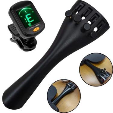 Imagem de Kit Afinador Digital para Violino + Estandarte Alumínio com Micro Afin
