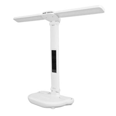 Imagem de Lâmpada de Mesa, Controle de Toque de Temperatura de 3 Cores Contínua Lâmpada de Leitura de Mesa Dobrável Multifuncional Com Suporte para Caneta, para Leitura, Estudo, Trabalho