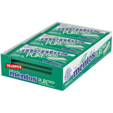 Imagem de Goma de Mascar Mentos Pure Fresh Spearmint sem Açúcar Display com 15 S