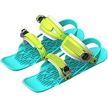 Imagem de Mini Patins De Esqui Ajustáveis ​​- Esquis Adultos Antiderrapantes Para Esqui De Neve Snowblades - Botas De Esqui De Trenó De Esqui Universal Snowboard,Azul,Adulto,Collector88