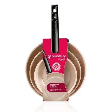 Imagem de Panelux KIT FRIGIDEIRA FRANCESA AL 16 20 24CM AA BEG/CEREJA MAGNIFIC