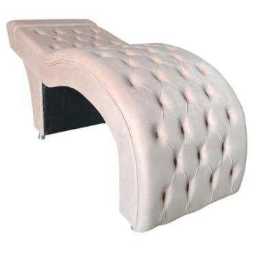 Imagem de Maca Estética Estofada M1 80cm - In9 Decor, Veludo Rose Gold Claro - I