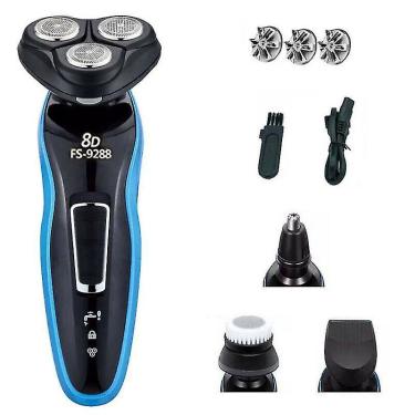 Imagem de Tesoura de cabelo quatro-em-um máquina de barbear elétrica lavável masculina aparadores de barbear barbeador de barba