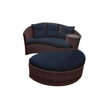 Imagem de Chaise Nova Delhi Folha - Tecido Duna Midnight - Mundo dos Sintéticos