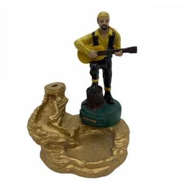 Imagem de Incensário cascata Cigano dourado 13 cm resina - Lua Mística - 100% Or