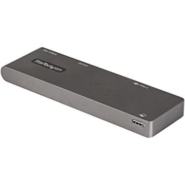 Imagem de StarTech. Adaptador multiportas USB C para MacBook Pro/Air – USB tipo C para HDMI 4K de 100 W, entrada SD/MicroSD, hub USB 3.0 de 2 portas – Mini Dock USB-C portátil (DKT30CMHSDPD)