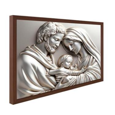 Imagem de Quadro Decorativo Religiosos Santa Ceia Jesus Fé Sagrada Família com M
