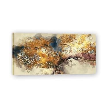 Imagem de Tela abstrata preta e dourada pintura de parede em tela impressa pôster imagem colorida arte abstrata moderna decoração de parede corredor escadas decorações de quarto 160 x 80 cm