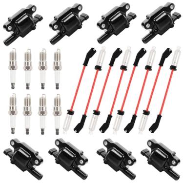 Imagem de Ntoauto Bobina De Ignição Uf413 Com Vela 41962 E Cabos 9748Hh 8 Mm Compatível Tahoe Escalade Silverado Yukon Cts 4.8L 5.3L 6.0L