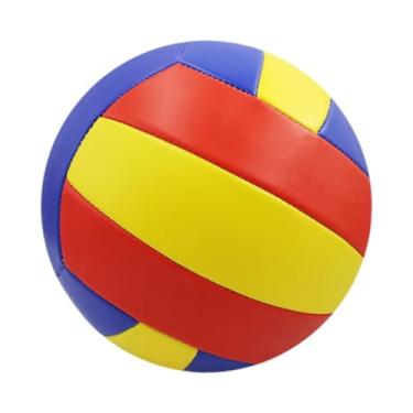 Imagem de YIJU Vôlei tamanho 5 praia vôlei bola de vôlei bola de jogo oficial para meninos meninos homens homens, Amarelo Azul Vermelho