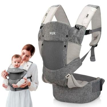 Imagem de Canguru Ergonômico para Bebe NUK Ergonomic Comfort 3 em 1 Cinza
