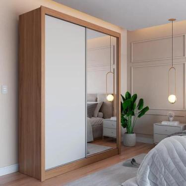 Imagem de Guarda-Roupa Casal com Espelho 2 Portas de Correr 4 Gavetas Montclair 