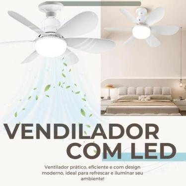 Imagem de Super Ventilador Teto 3 Tom Luz 60W Bocal E27 Controle - Sweet Home Fl
