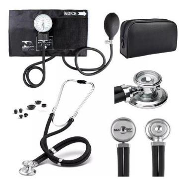 Imagem de Kit Esfigmomanômetro Estetoscópio Rappaport Duplo Premium