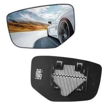 Imagem de SYKRSS Vidro espelhado aquecido do lado esquerdo do motorista compatível com espelhos Honda Accord 2008 2009 2010 2011 2012 vidro retrovisor lateral esquerdo do motorista com placa traseira substitui