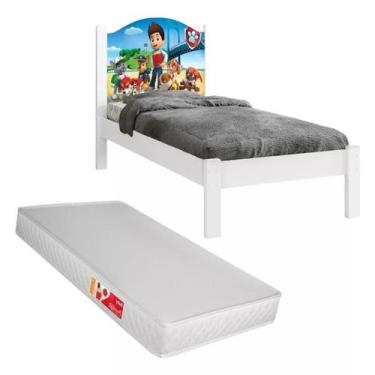 Imagem de Kit Cama Solteiro Resistente MDF Personagens com Colchão  - Anyben, Pa