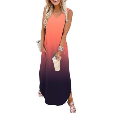 Imagem de Vestido maxi SAMPEEL 2025, moda de férias na praia, decote em V, GG