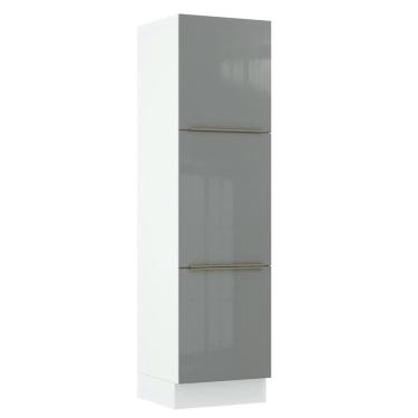 Imagem de Paneleiro Madesa Lux 60cm 3 Portas Branco Cinza