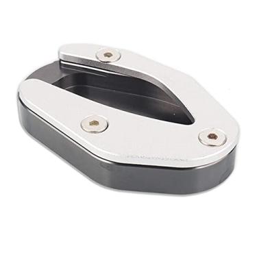 Imagem de Acc-Creativity Suporte para pé de motocicleta com ampliador lateral para placa de extensão compatível com Triumph Bonneville T120 2018-2021 (titânio)