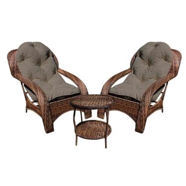 Imagem de Conjunto De 2 Poltronas + Mesa De Centro Fendi