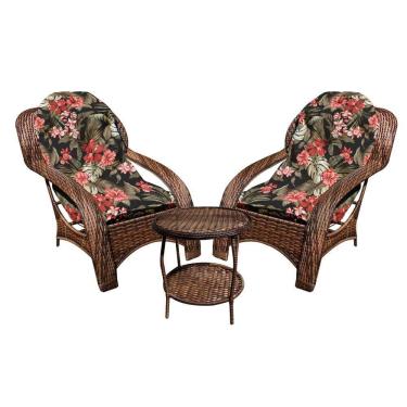 Imagem de Conjunto De 2 Poltronas + Mesa De Centro Maui Preto