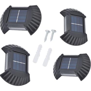 Imagem de Luminaria Solar Arandela Parede Spot Balizador Kit 4 Und