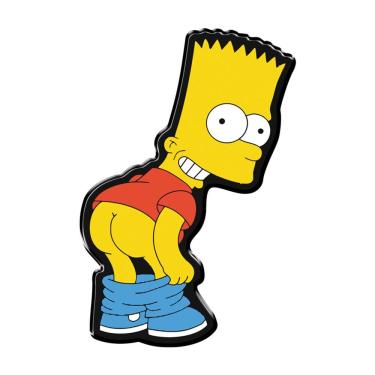 Imagem de Adesivo Decorativo Em Relevo Fácil Aplicação Bart Simpson Cor Branco