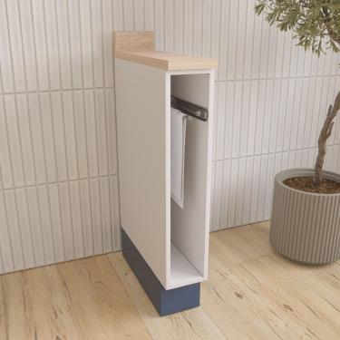 Imagem de Balcão Toalheiro 15cm Arizona Cabecasa Madeiramadeira Branco/azul