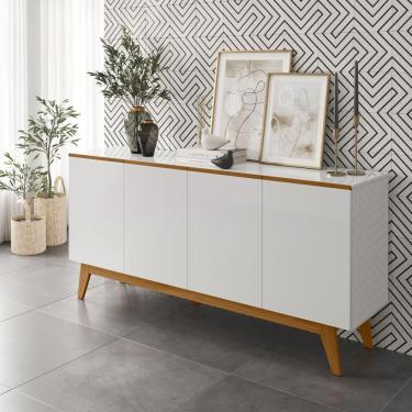 Imagem de Buffet Para Sala De Jantar Ares 4 Portas Lux Branco