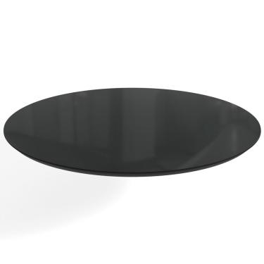 Imagem de Tampo Redondo Mesa De Jantar Com Vidro 105cm Preto