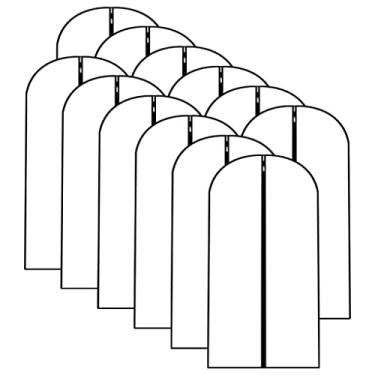 Imagem de HomeClean Sacos Para Roupas Penduradas, 12 Peças, Transparentes, À Prova D'Água, Poeira, Armazenamento, Guarda-Roupa, Capas Ternos, Armário, Transparente, Reutilizável, Zíper Completo, Trajes, Casac