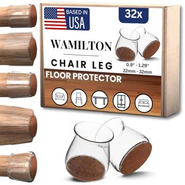 Imagem de WAMILTON Protetores De Piso Silicone Para Pernas Cadeira, 32 Peças - 0,9" 1,29" Pisos Madeira, Tampas Borracha Com Feltro, Protegem Os Pés Dos Móveis Contra Arranhões E Ruídos