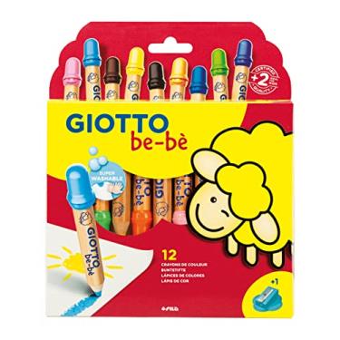 Imagem de GIOTTO BEBE Lápis de Cor Jumbo Estojo com 12 Cores + 1 Apontador, Aquarelável