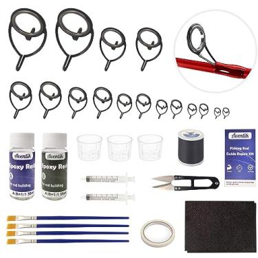 Imagem de Aventik Kit De Reparo Vara Pescar, Suprimentos Completos Para Substituição Olhais Com Guias Aço Inoxidável, Varas Fundição (Kit Fundição)