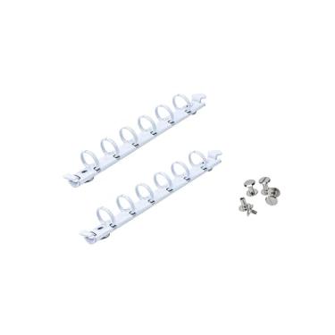 Imagem de NatSumeBasics 2 anéis de fichário A7 metálicos de substituição, 6 anéis com dobradiça de encaixe para caderno de folhas soltas, álbum de fotos, faça você mesmo, espinhas de encadernação de diário