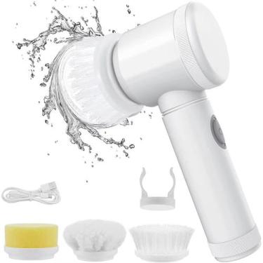 Imagem de Escova Elétrica de Limpeza Recarregável 3 Escovas USB Oásis OIH-2901