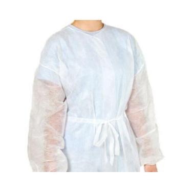 Imagem de Avental C/Tiras Descartável Manga Longa TNT 20 gramas Aradesc 10 UNI