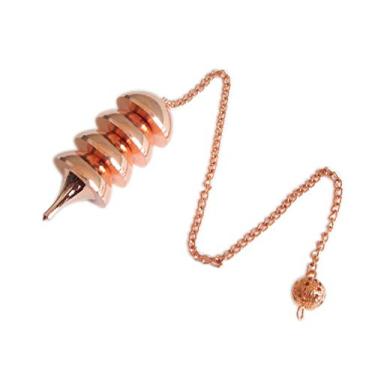 Imagem de Pêndulo de Osíris aberto de metal de cobre. Pêndulo de família egípcia. Pêndulo de metal adivinhação cone ponto cone curativo
